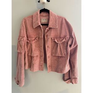 We the Free Women’s Small Blush Pink Izzy Cargo Jacket Coat Pockets
